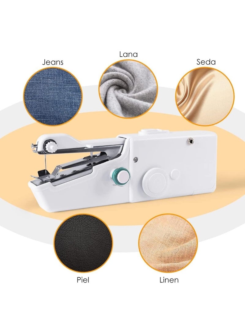Portable Handheld Mini Sewing Machine Cordless Battery Powered Quick Stitch Tool for Clothes Repair DIY Sewing Home and Travel Use - Image 1